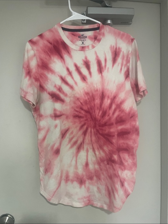Hollister Tops - Hollister Women's White and Pink Spiral Tie-Dye Short Sleeve Tee